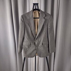 Haggar Imperial Men's Green Leading Into A Light Gold Tweed Sport Coat Size 40S